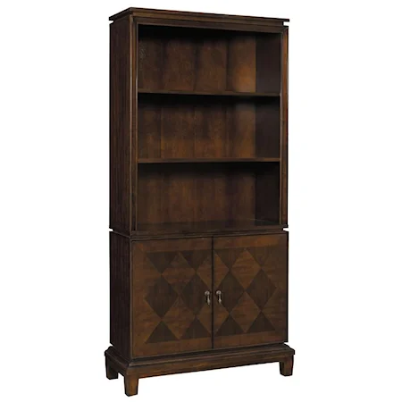 Bookcase Cabinet with 2 Drawers and 3 Shelves